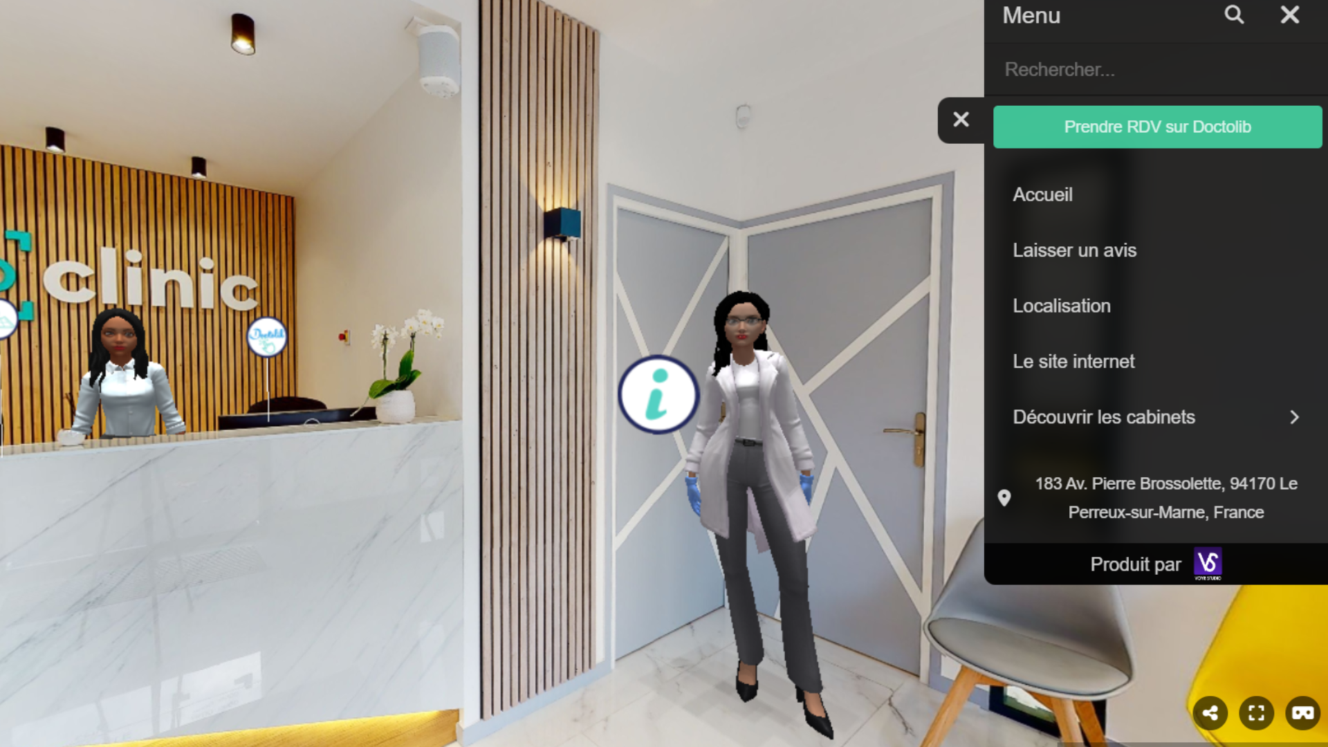 Expérience immersive 3D dans un cabinet